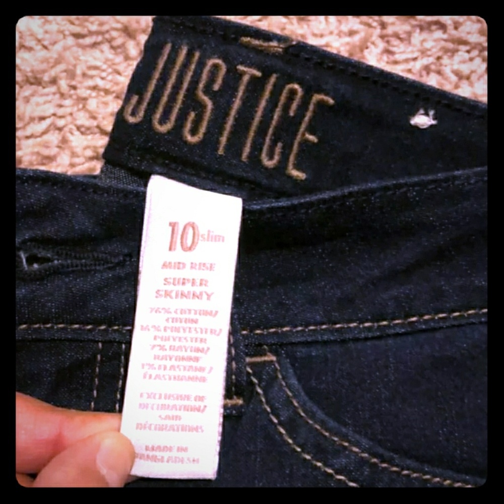 NWOT Justice super skinny jeans